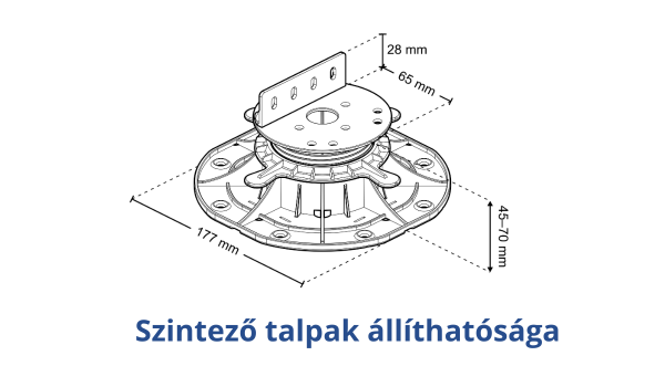 teraszláb állíthatósága